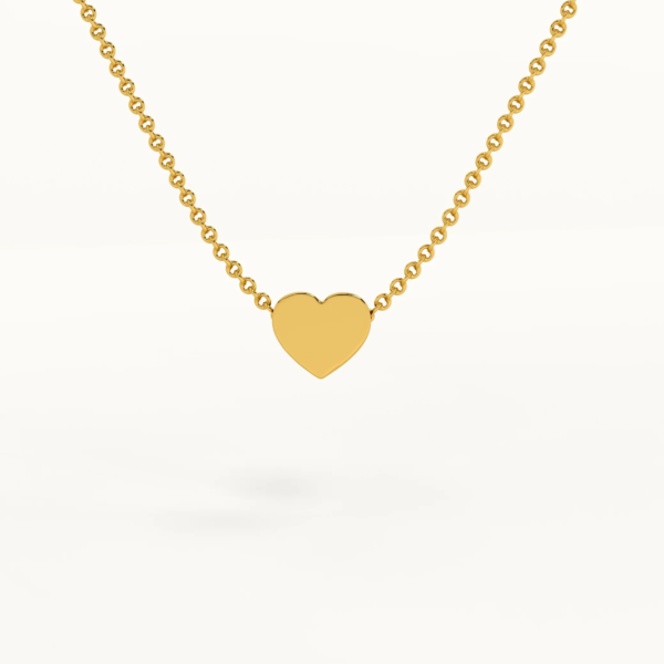 18K Gold Tone MELB Heart Necklace