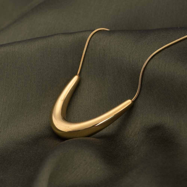 18K Gold Tone Recoil Golden Necklace